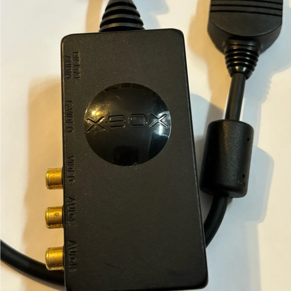 Xbox Original Black Advanced AV Cable Not Tested